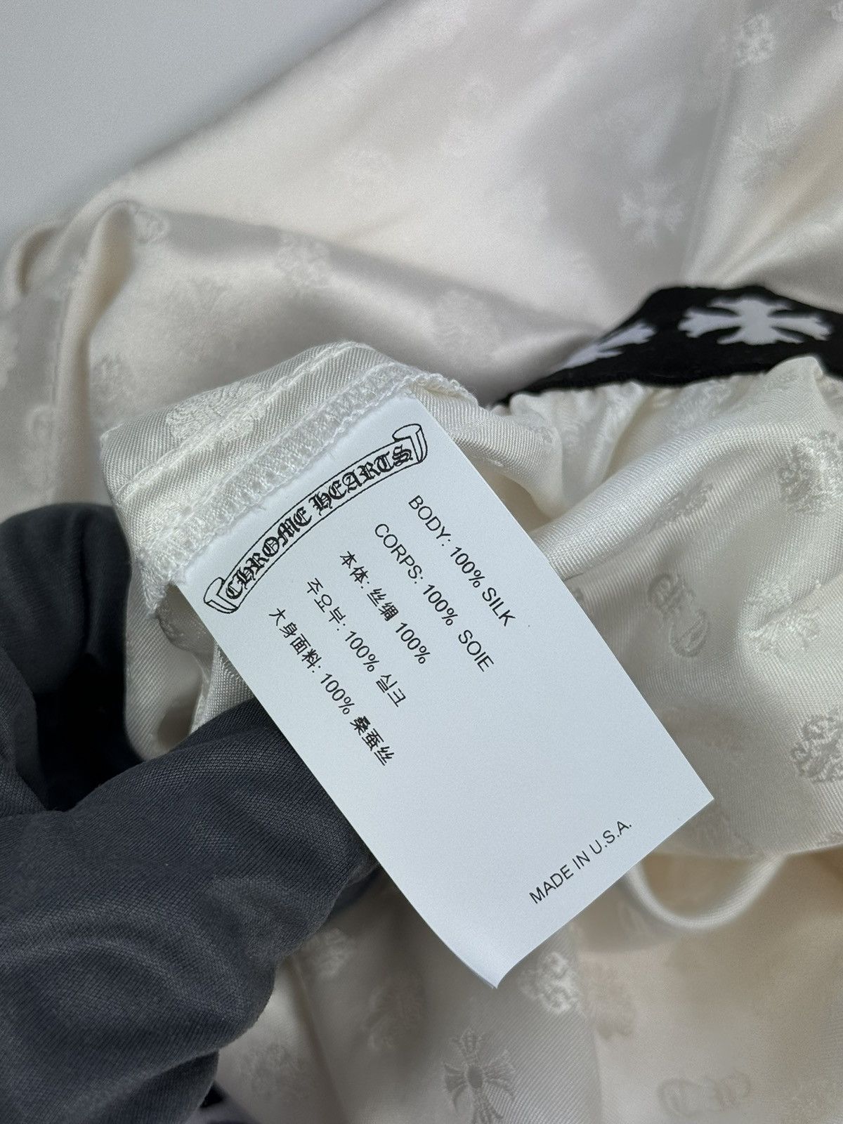 Chrome Hearts LOGO PRINT SILK SHORTS Size US 34 / EU 50 - 7 Thumbnail