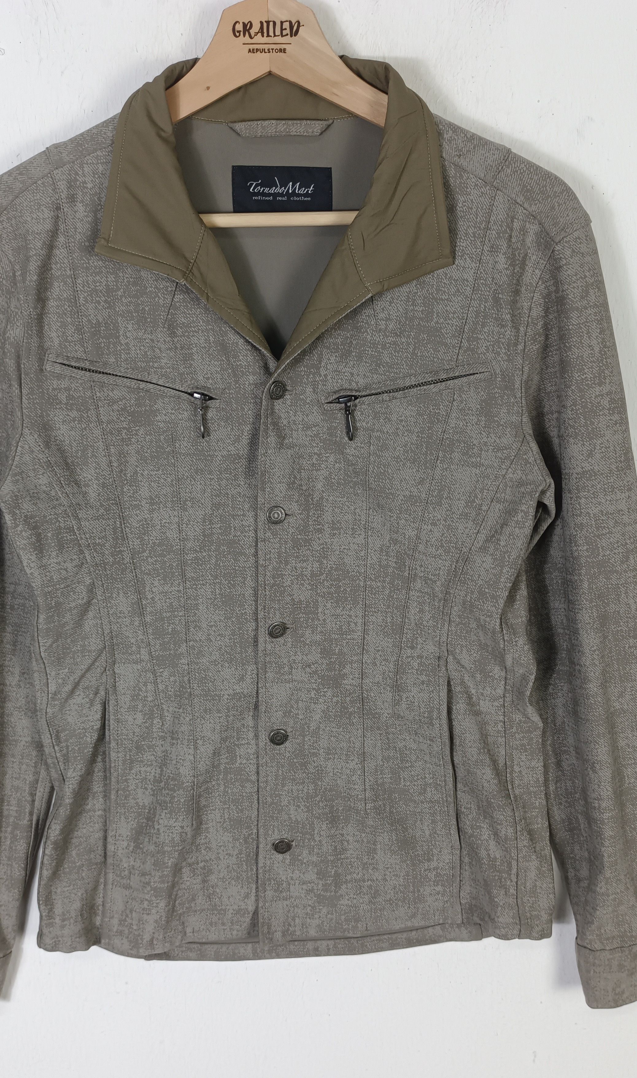 Tornado Mart Tornado Mart High Tension Uneven Denim Stand Blouson Size US M / EU 48-50 / 2 - 4 Thumbnail
