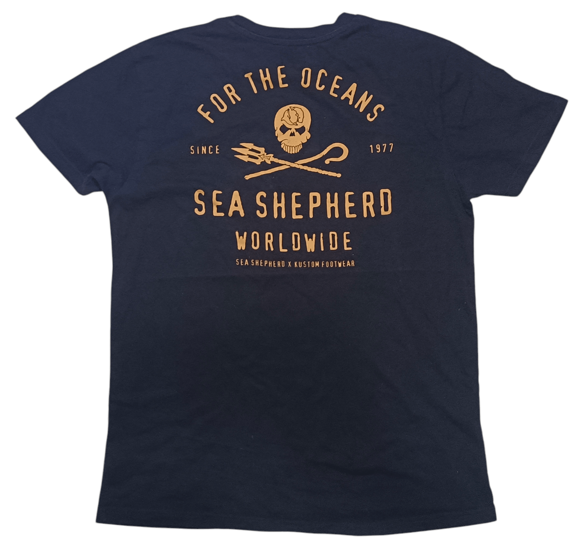 Designer Sea Shepherd Jolly Roger Black T shirt Skull Whale Wars Size US M / EU 48-50 / 2 - 3 Thumbnail