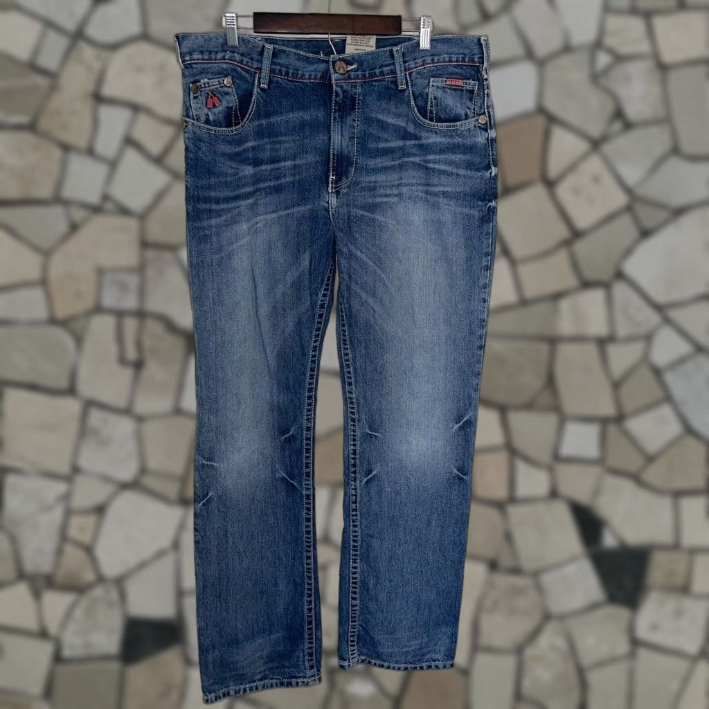 VINTAGE Redtag Motorcycle Style Jeans Men's 38 W Light Wash