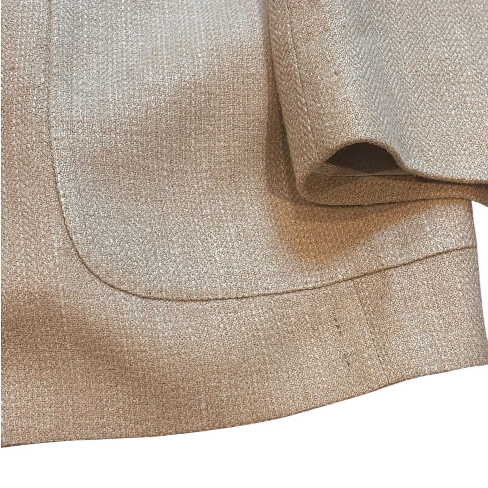 Lanvin Vintage Lanvin Light Tan Textured Linen Blazer USA 42R* Size 42R - 10 Thumbnail