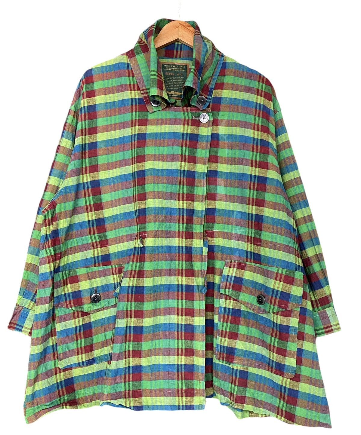 If Six Was Nine BRITISH WEST INDIES 5th Street Madras Cardigan Size US M / EU 48-50 / 2 - 1 Thumbnail