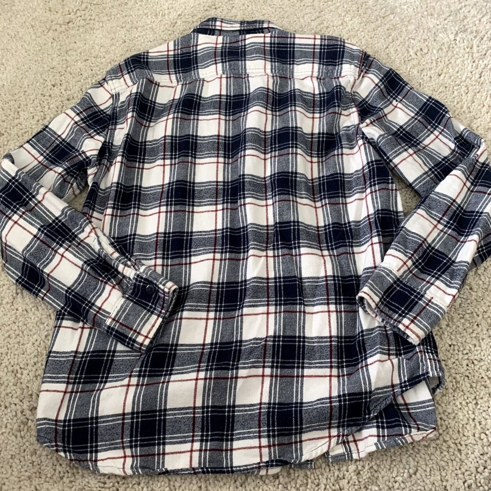 American Eagle Outfitters American Eagle Outfitters Flannel Shirt Mens Large Blue Plaid Classic Fit Size US L / EU 52-54 / 3 - 5 Thumbnail