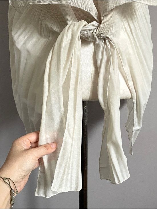 Other Lundstrom Chiffon Pleated Tie Front Vest Jacket - NWTs! Size XL / US 12-14 / IT 48-50 - 4 Thumbnail