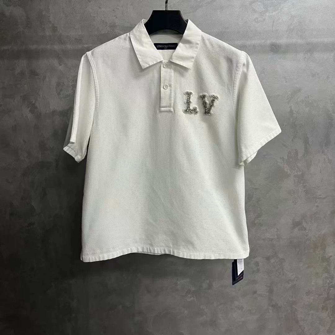 Louis Vuitton louis vuitton white short sleeve polo shirt Size US XL / EU 56 / 4 - 1 Thumbnail