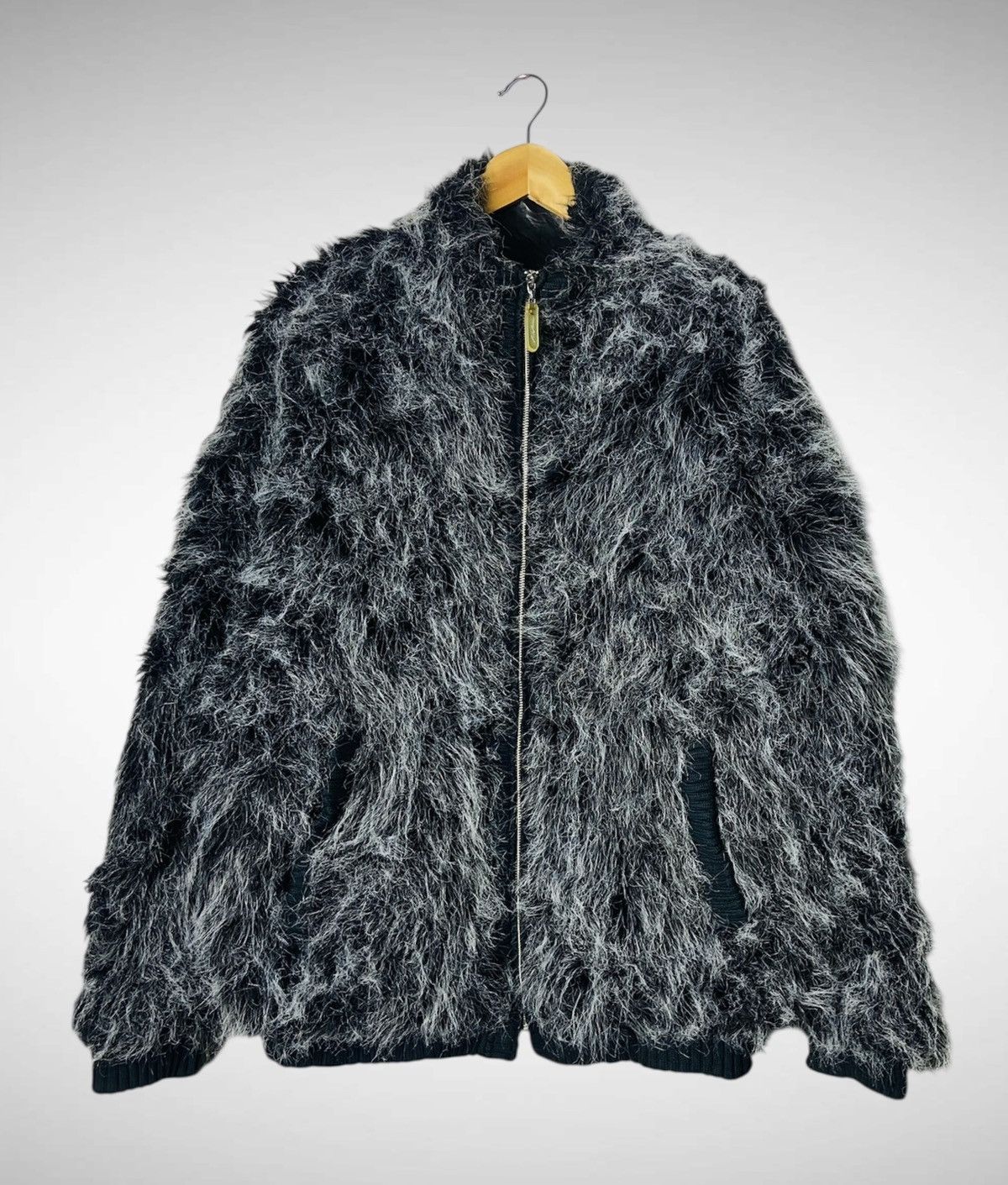 Karl Kani Rare 🔥🔥 Karl Kani Mohair-Style Bomber Jacket Size US XL / EU 56 / 4 - 1 Thumbnail