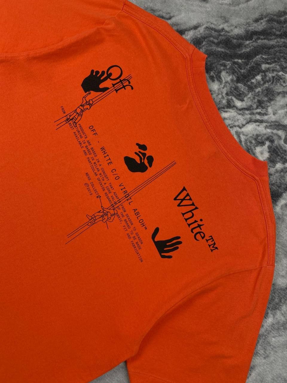 Off-White Off-White Workers T-Shirt Big Logo Men Size M Orange Size US M / EU 48-50 / 2 - 12 Thumbnail