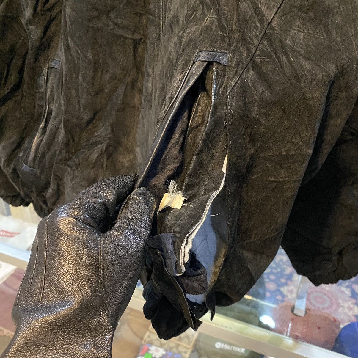 MLB × Vintage Vintage New York Yankees Leather Jacket by MLB Pig Skin Size US XL / EU 56 / 4 - 12 Thumbnail