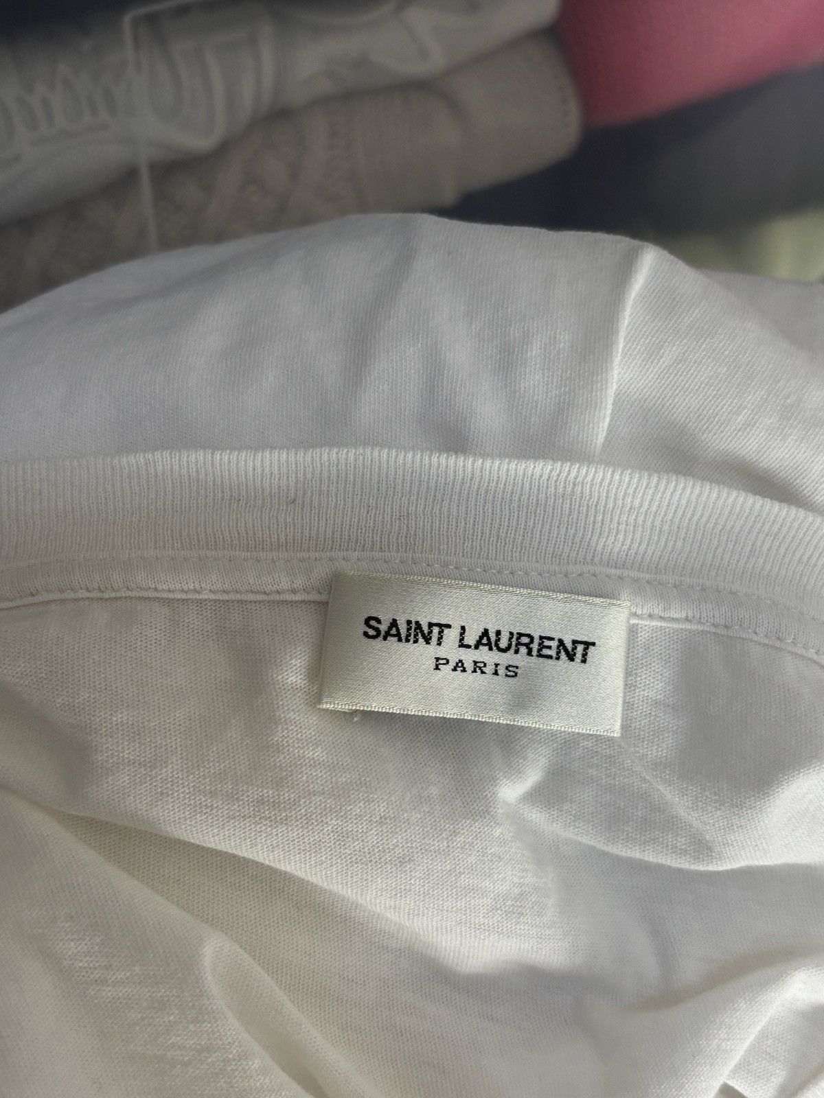 Saint Laurent Paris Saint Laurent Paris No Smoking Designer SLP Tee Size US S / EU 44-46 / 1 - 6 Thumbnail