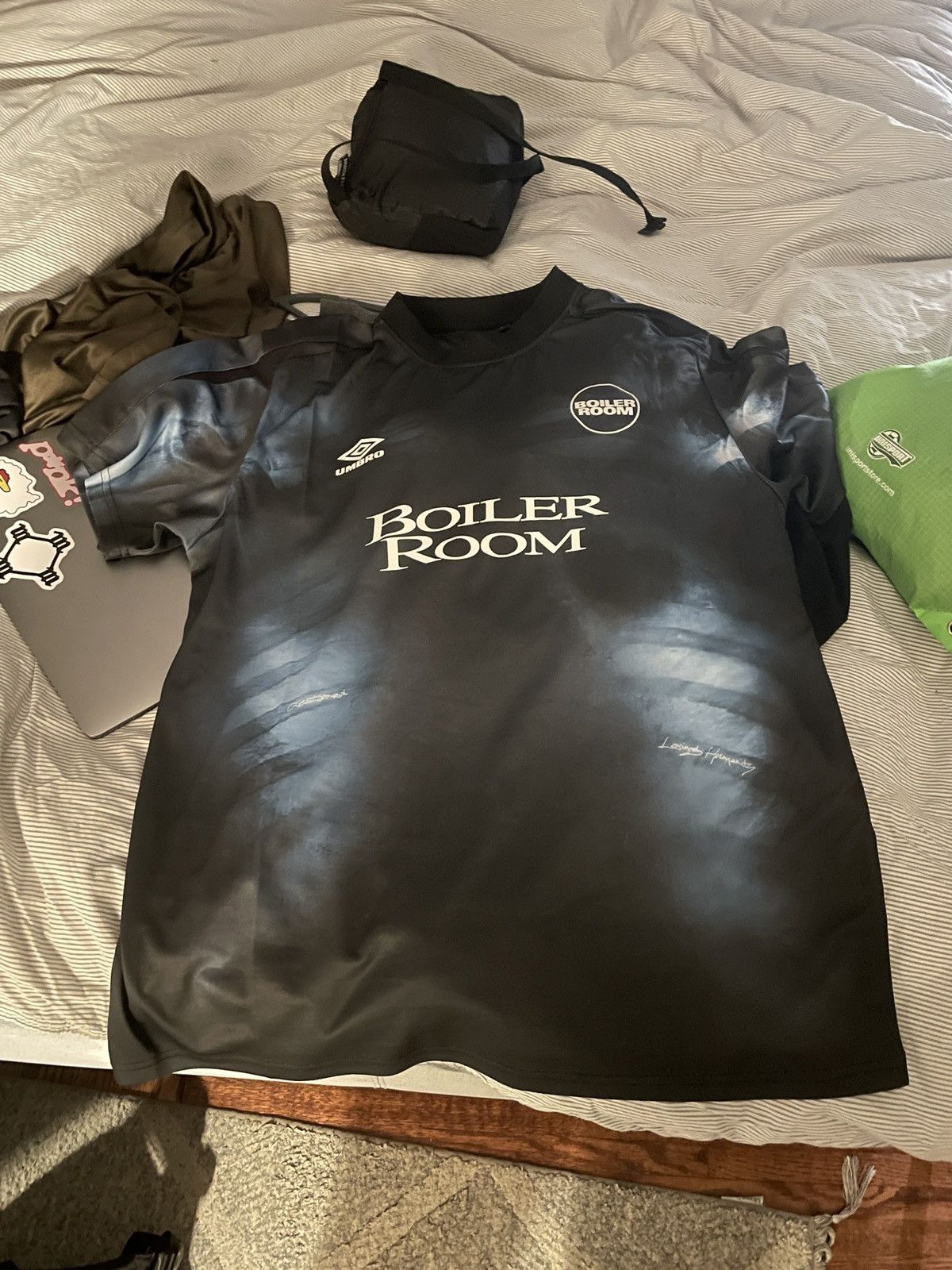 image of Boiler Room Football Jersey in Black, Men's (Size Medium)