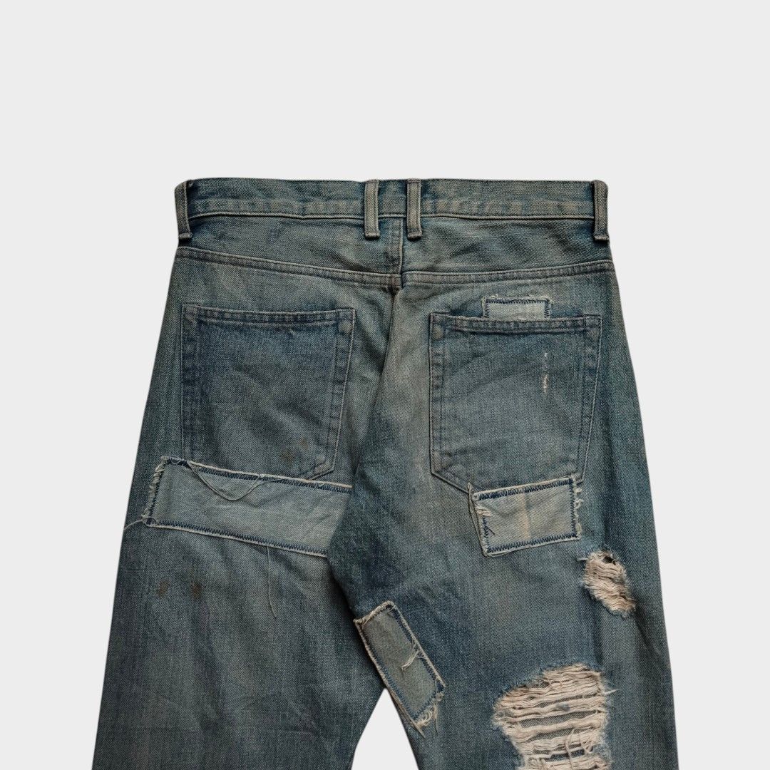 Number (N)ine Inpaichthys Kerri trashed patch work selvedge jean Size US 28 / EU 44 - 4 Thumbnail