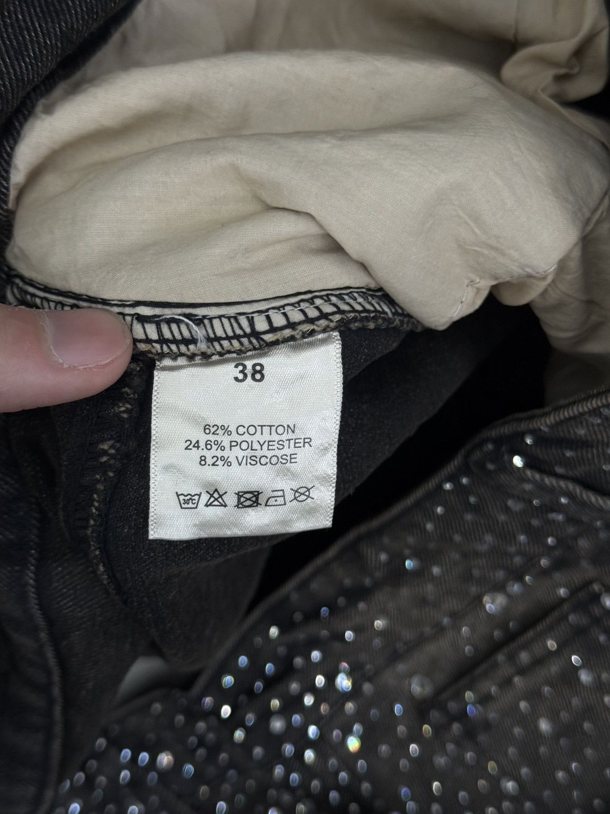 Vale Vale Valley Rhinestone Shorts Black 38 (NEW) Size US 38 / EU 54 - 9 Thumbnail