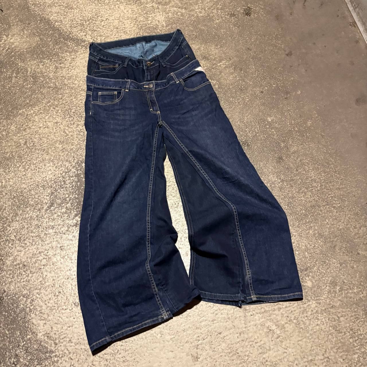 Japanese Brand rare flared blue handmade streetwear jeans Size US 31 - 2 Thumbnail