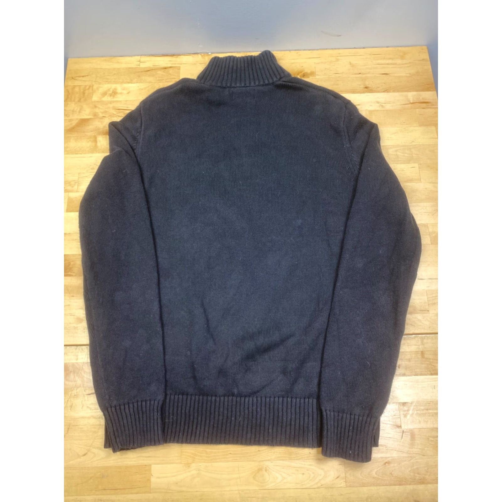Polo Ralph Lauren Polo Jeans Co 1/4 Zip Pullover Sweater Mens M Blue High Neck Casual Knit Polo Ralph Lauren Size US M / EU 48-50 / 2 - 2 Thumbnail
