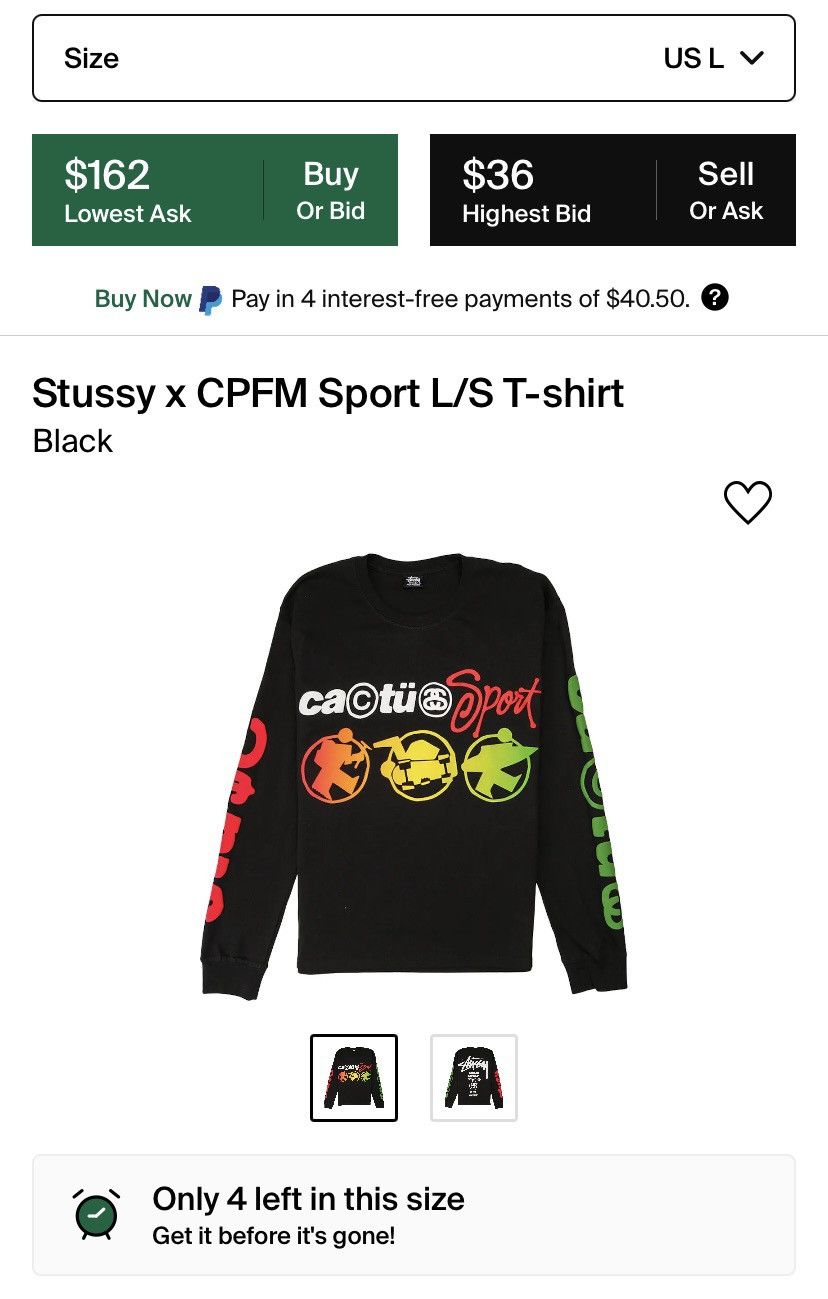 Stussy Stussy x CPFM Sport L/S T-shirt Size US L / EU 52-54 / 3 - 4 Thumbnail