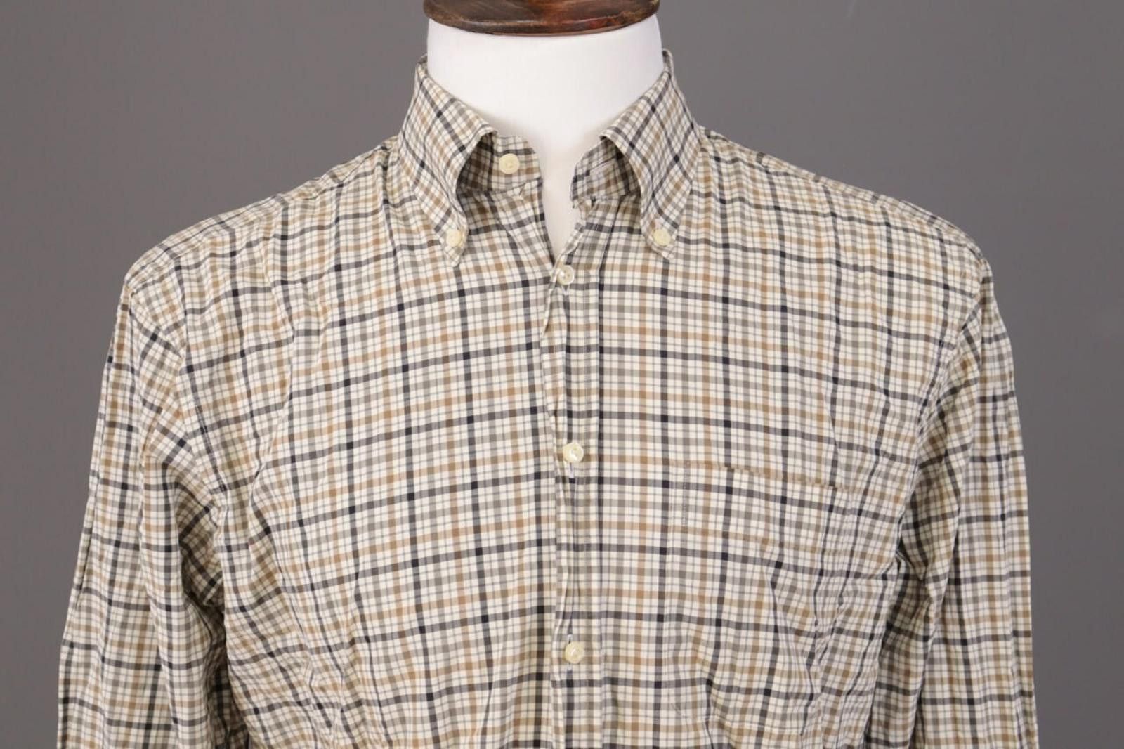 Designer Van Laack Royal Multicolor Check Button Down Shirt Size L Size US L / EU 52-54 / 3 - 2 Thumbnail