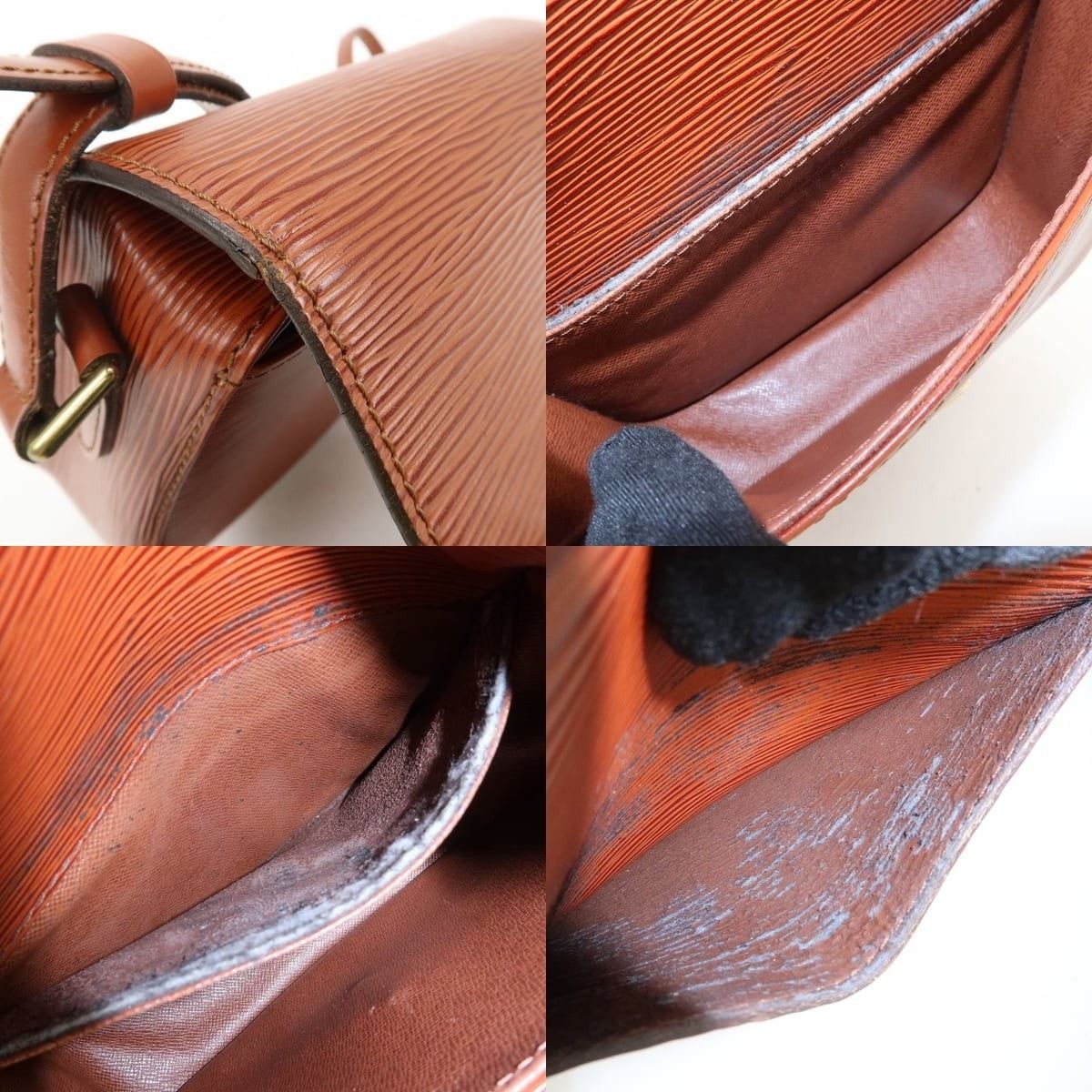 Louis Vuitton Louis Vuitton Epi Saint Cloud Shoulder Bag Leather Brown Size ONE SIZE - 7 Thumbnail