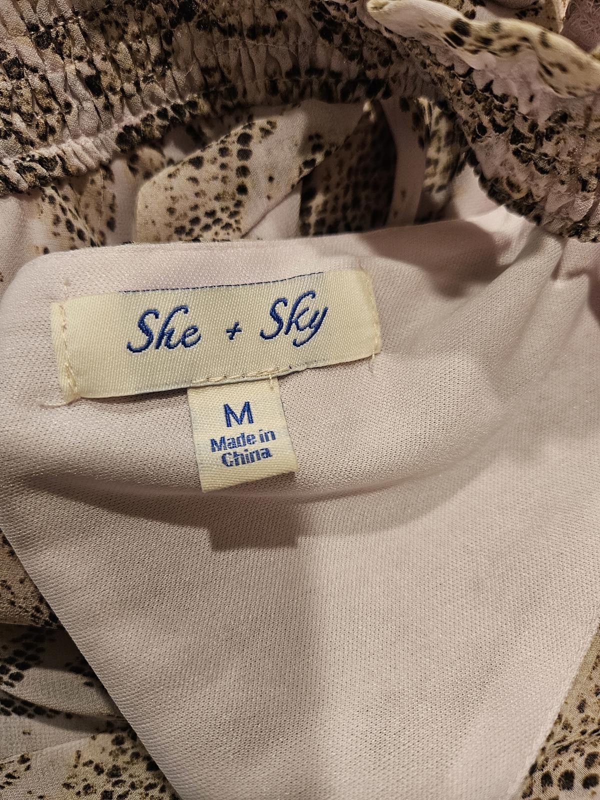 Designer She + Sky Snakeskin Print Halter Dress #249 Size M / US 6-8 / IT 42-44 - 6 Thumbnail