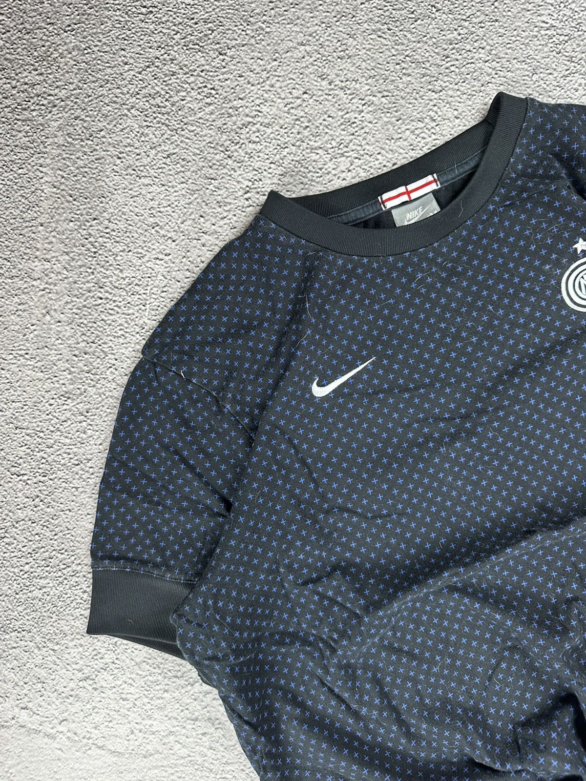 Nike × Vintage Nike Inter Milan x England Crossover Tee Vintage Blockcore Size US S / EU 44-46 / 1 - 5 Thumbnail