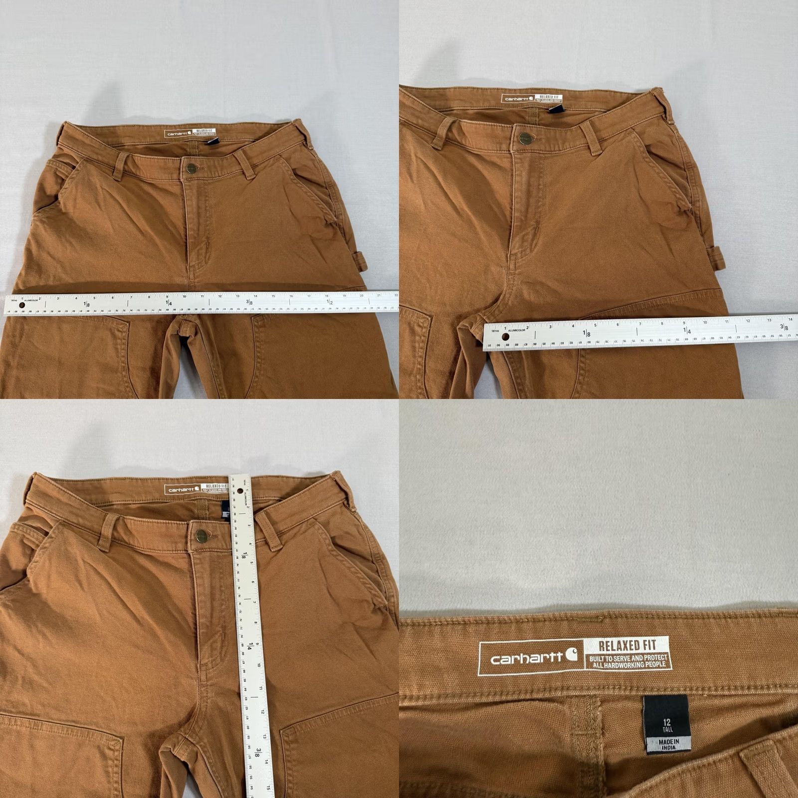 Carhartt Carhartt Pants Women 12 Tall Brown Double Knee Rugged Flex Carpenter Relaxed Fit Size 34" / US 12 / IT 48 - 8 Thumbnail