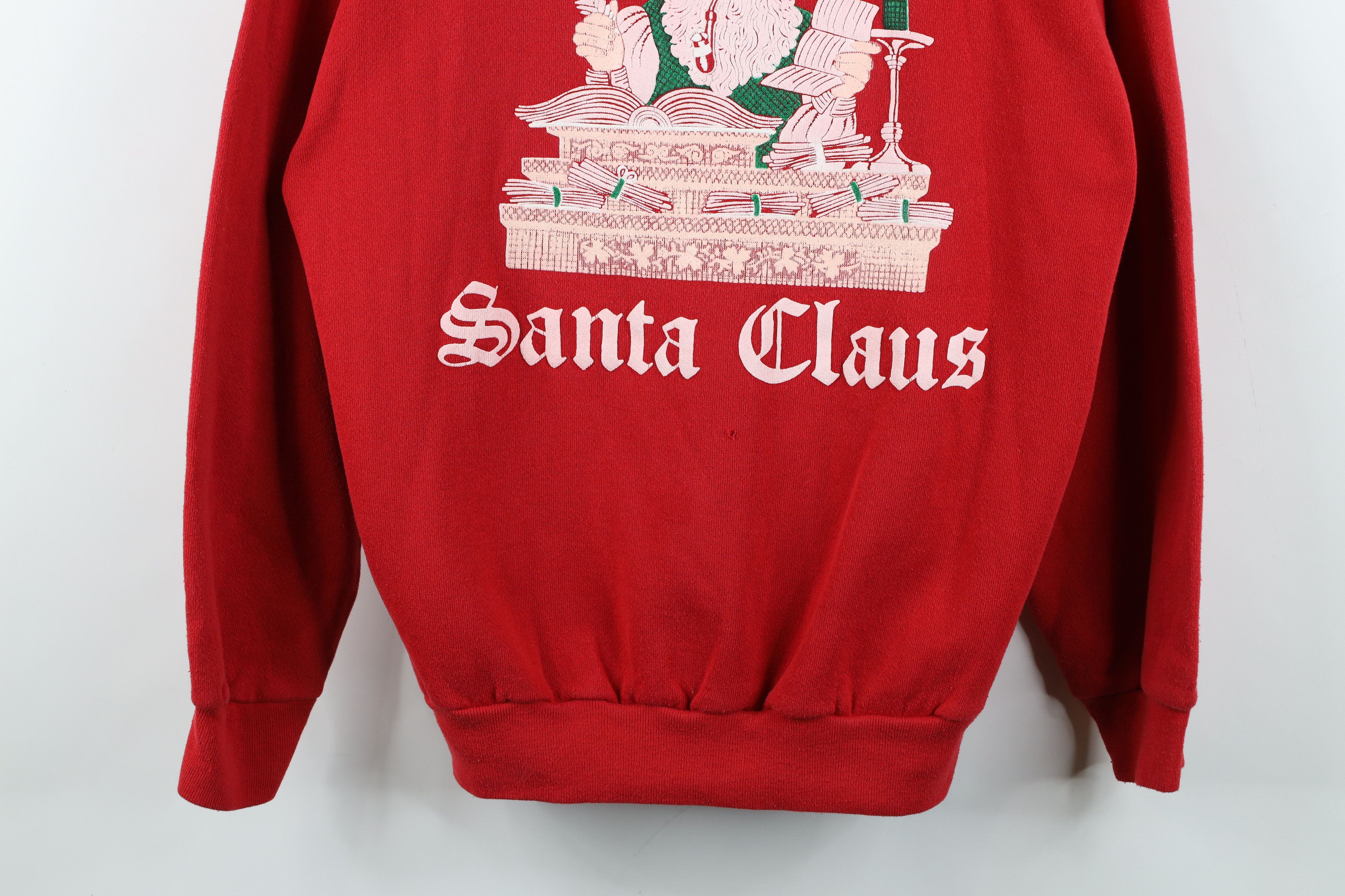 Vintage Vintage 90s Believe In Santa Claus Christmas Sweatshirt USA Size XL / US 12-14 / IT 48-50 - 3 Thumbnail