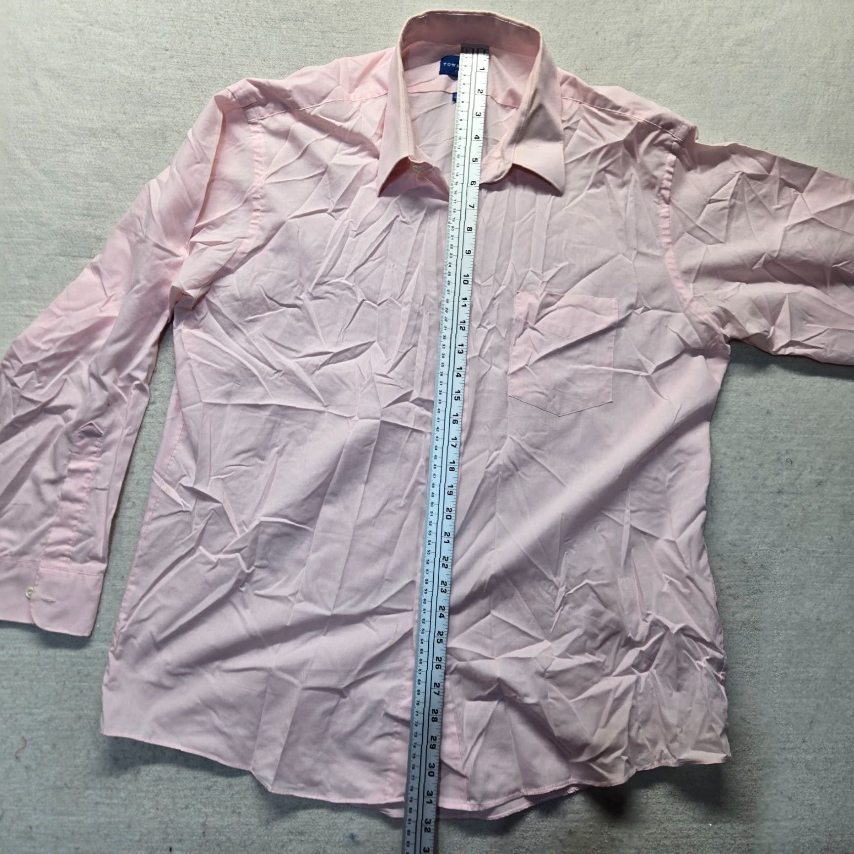 Vintage TownCraft Shirt Button-Down Adult Men 17.5 Pink Cotton Blend Long Sleeve 34/35 Casual 90s? Size US XXL / EU 58 / 5 - 6 Thumbnail