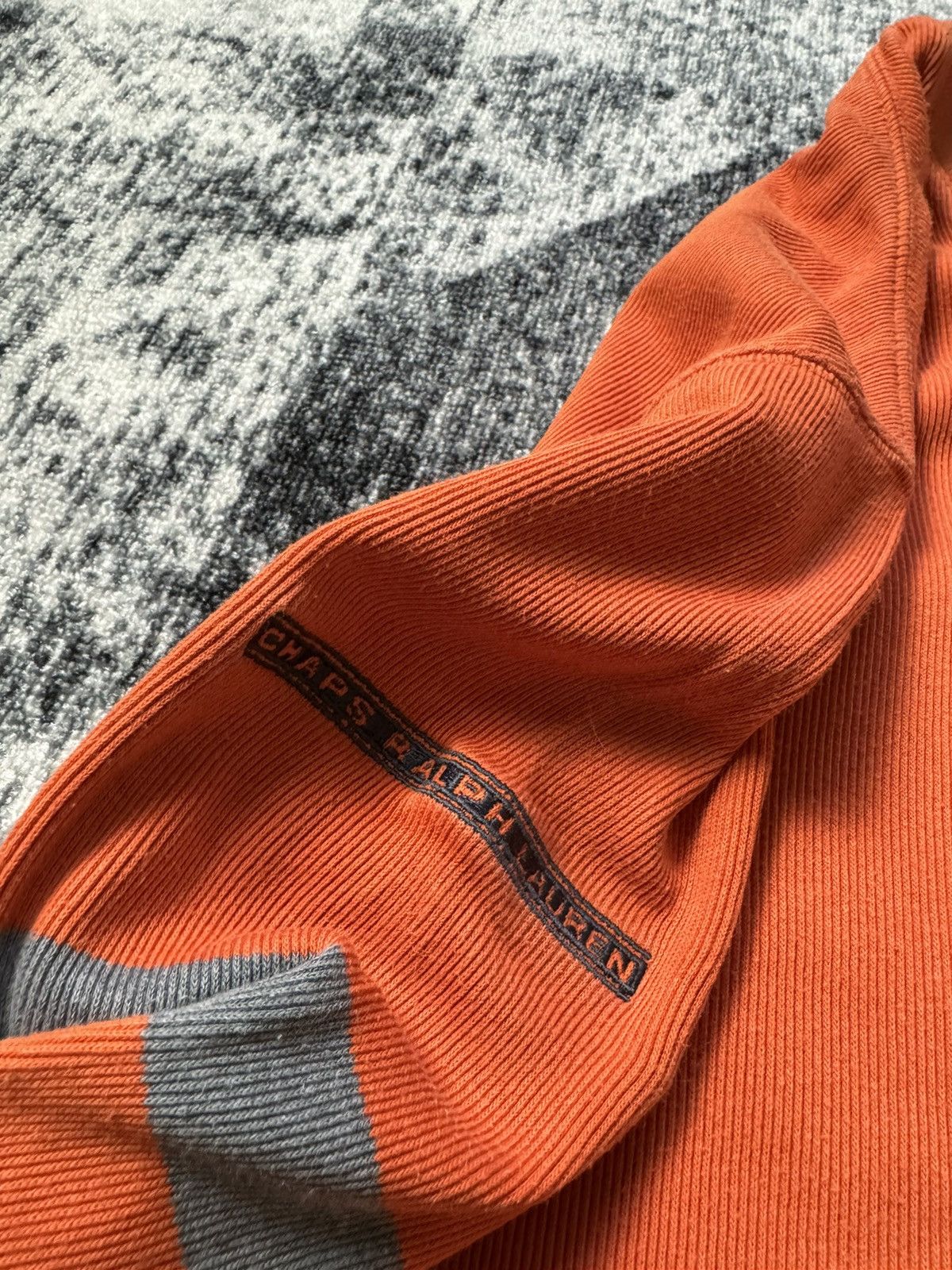 Chaps × Chaps Ralph Lauren × Vintage Vintage Chaps Ralph Lauren Sweatshirt Orange V-Neck Sweater Size US XL / EU 56 / 4 - 5 Thumbnail