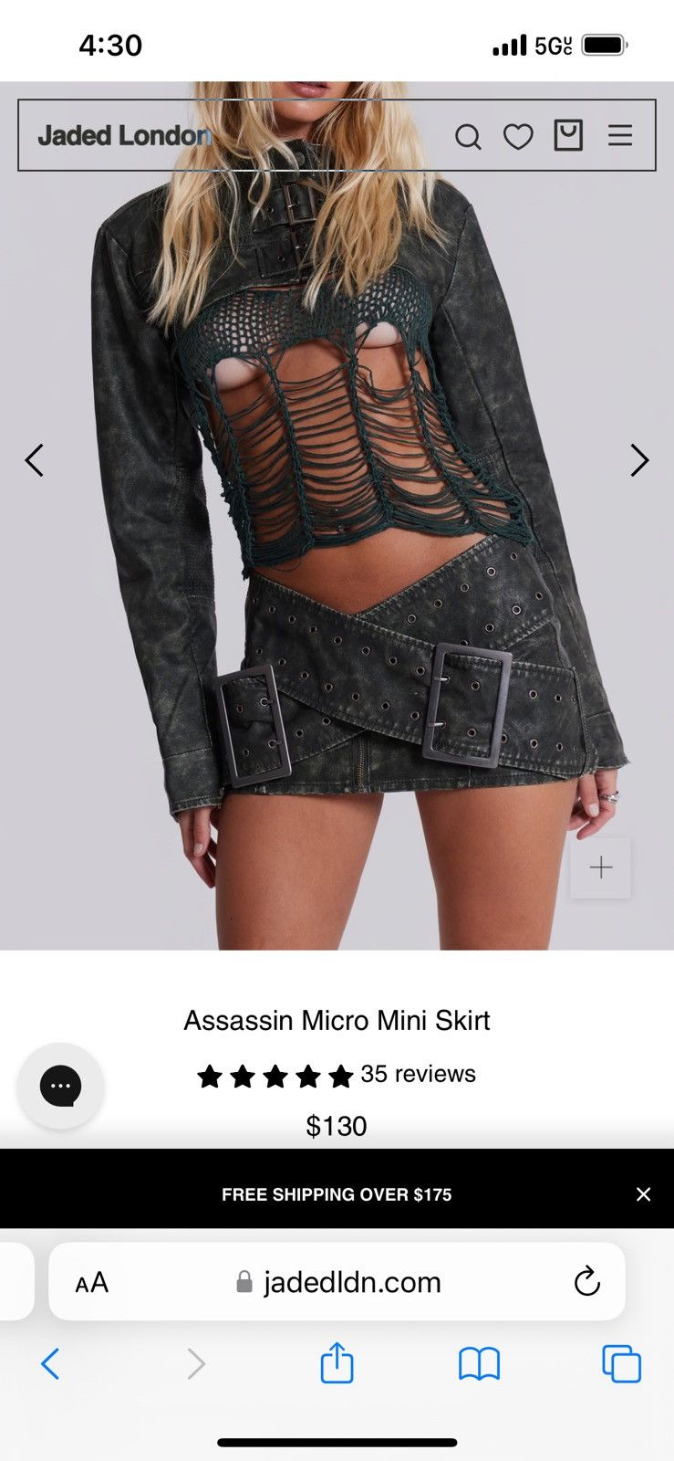 Jaded London Jaden London Assassin Set Size 30" / US 8 / IT 44 - 3 Thumbnail