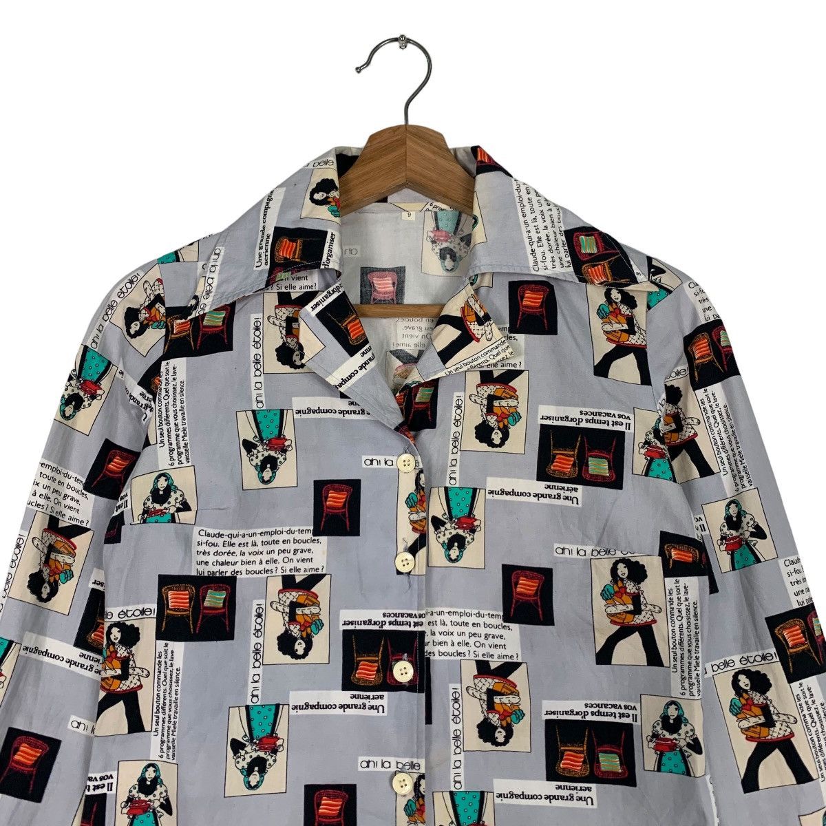 Japanese Brand BELLE ETOILE Fullprint Shirt #0117-C6 Size S / US 4 / IT 40 - 3 Thumbnail