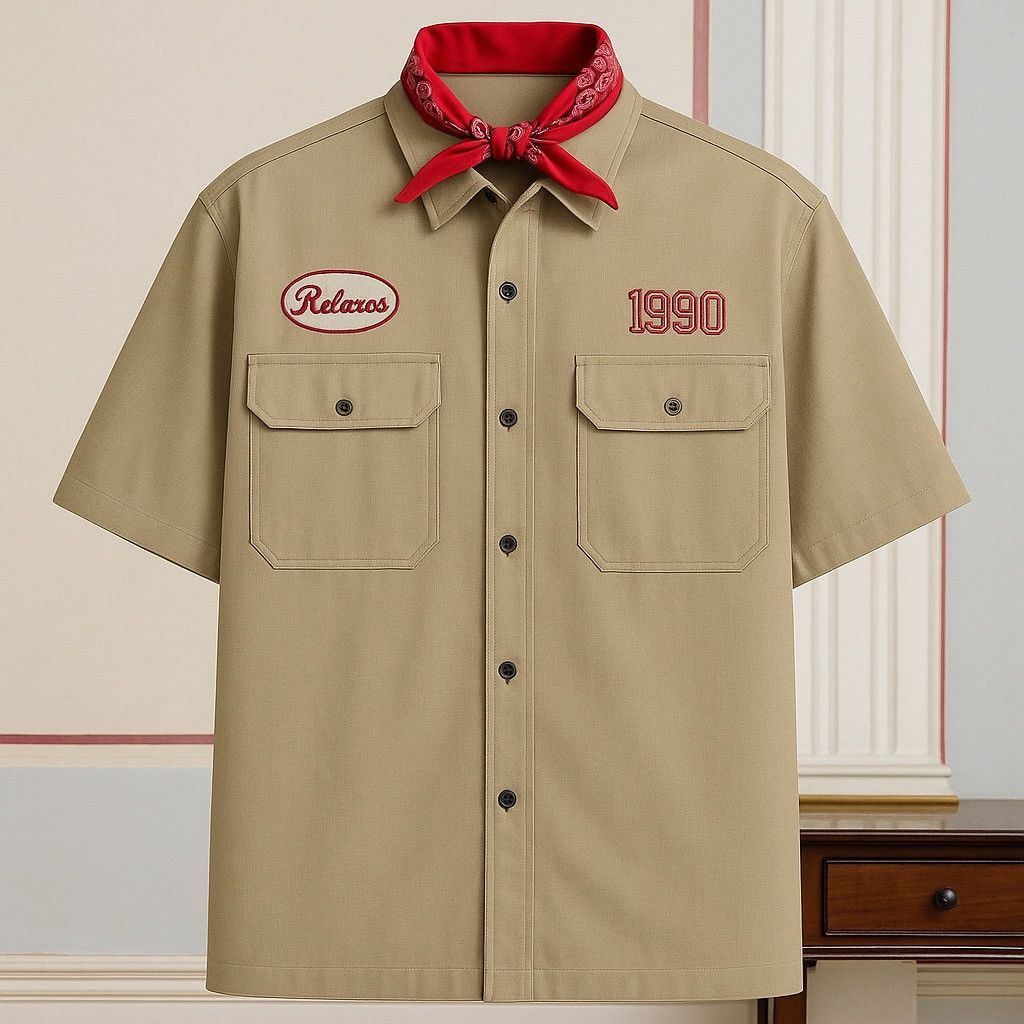 H&M College Style Button-Down Short Sleeve Shirt Size US M / EU 48-50 / 2 - 1 Thumbnail