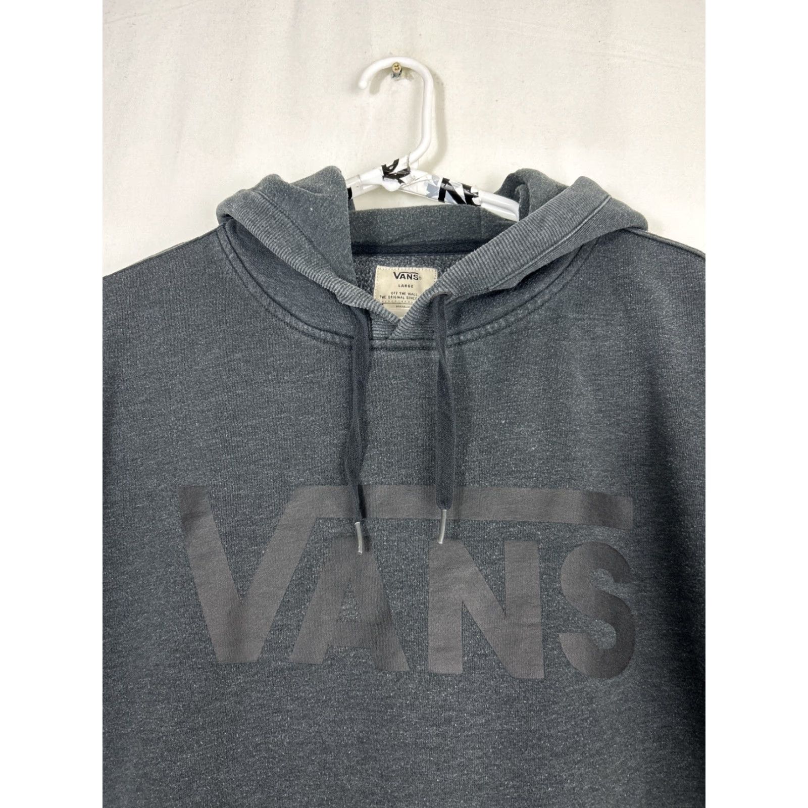 Vans VANS Mens Large Hoodie Charcoal Gray Distressed Drawstring Pullover Hooded Pockets All Seasons Men Size US L / EU 52-54 / 3 - 3 Thumbnail