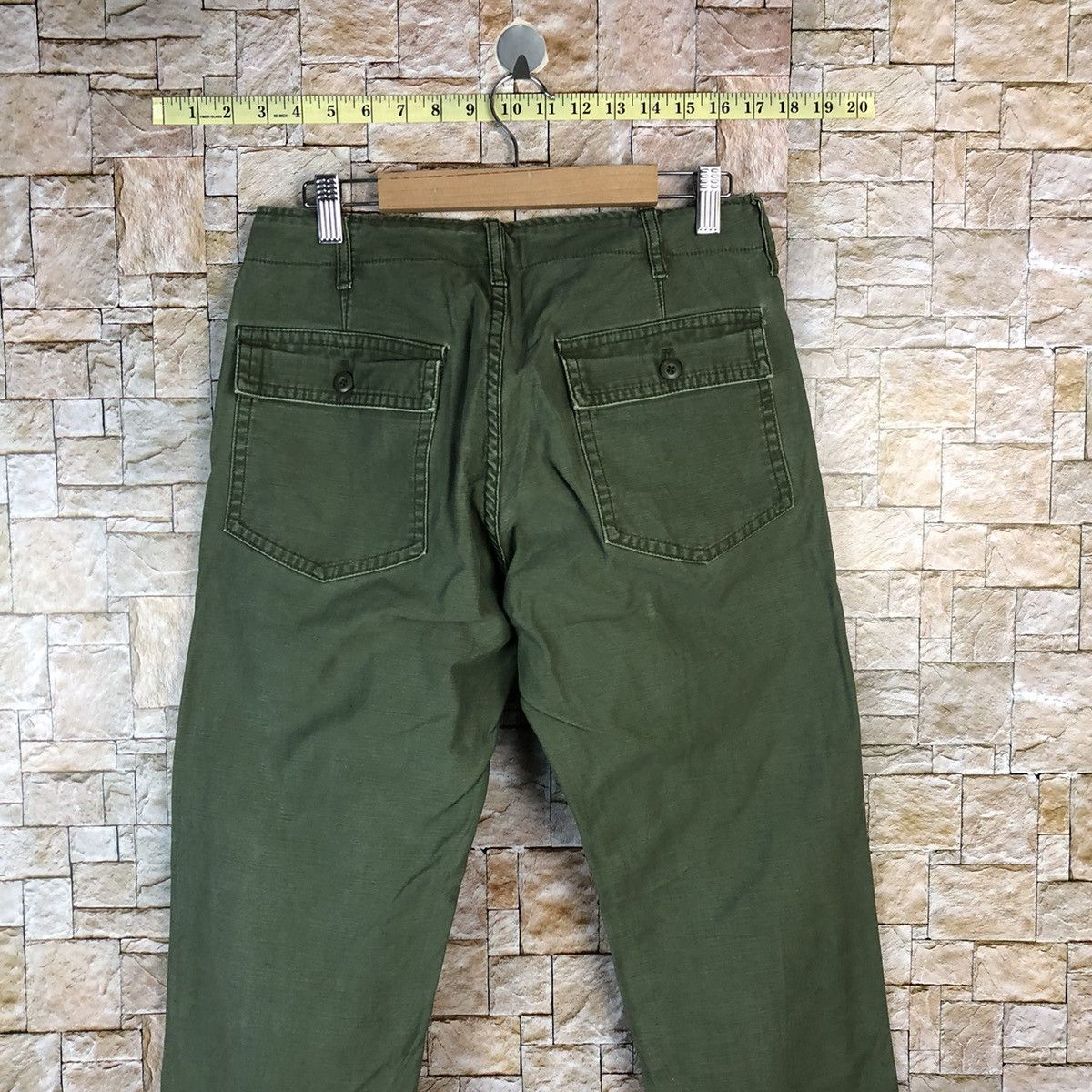 Japanese Brand Back Number Green cargo Pants #A1023 Size US 28 / EU 44 - 12 Thumbnail
