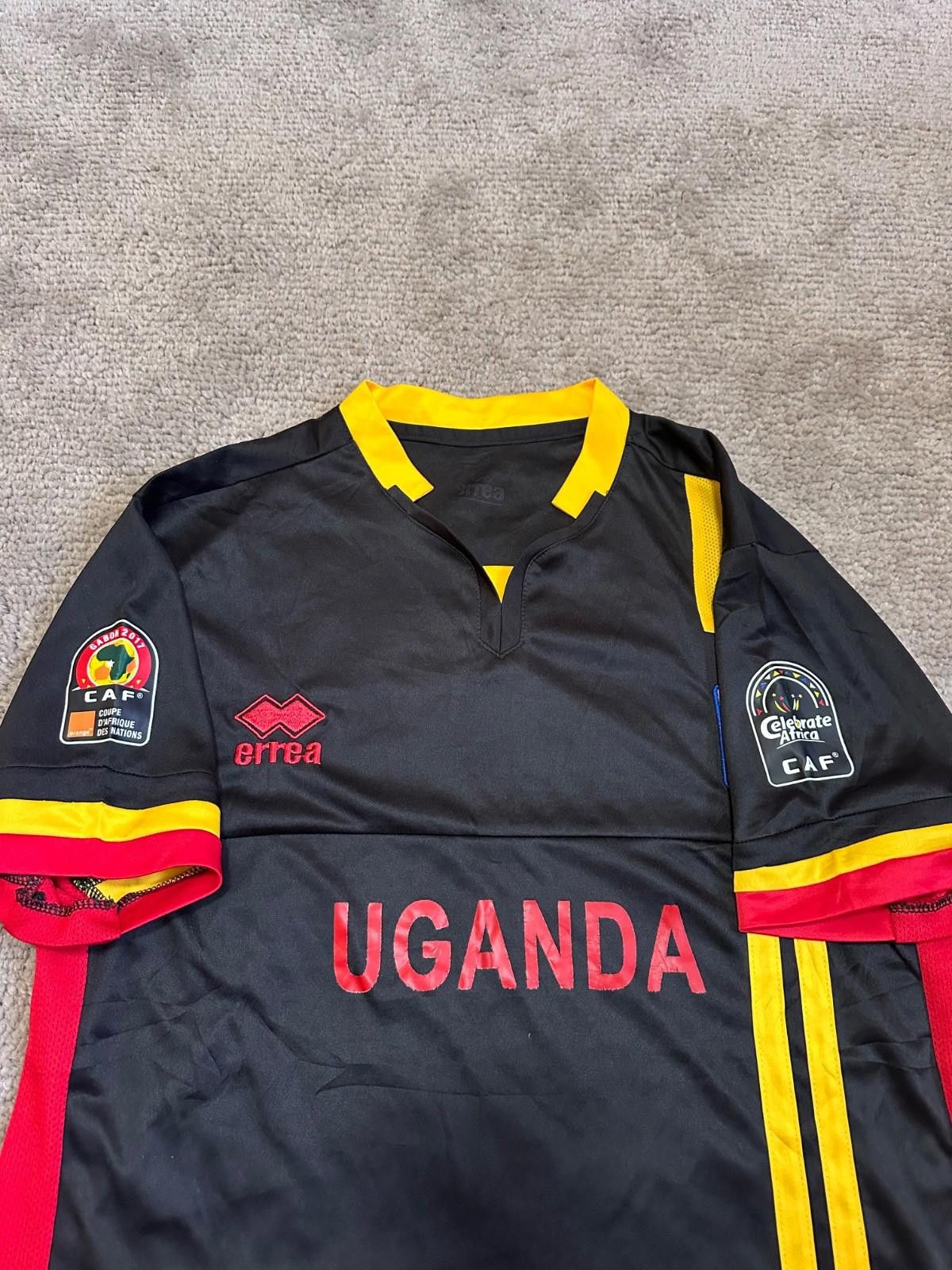 Errea 2017 Errea Fufa Uganda National Team Black Soccer Jersey Size US M / EU 48-50 / 2 - 5 Thumbnail