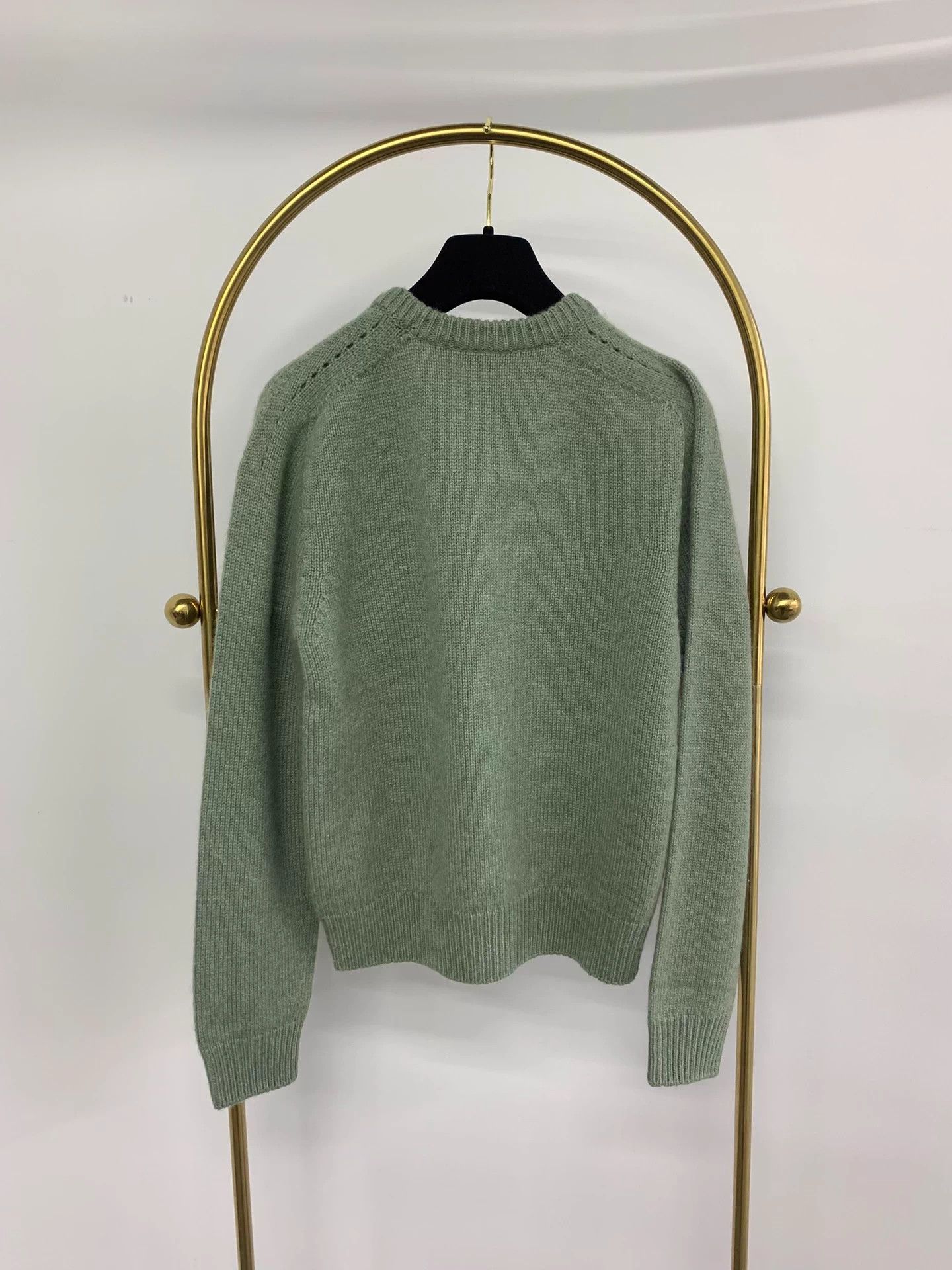 Celine Old Celine Green Cashmere Sweater Size S New Size S / US 4 / IT 40 - 3 Thumbnail