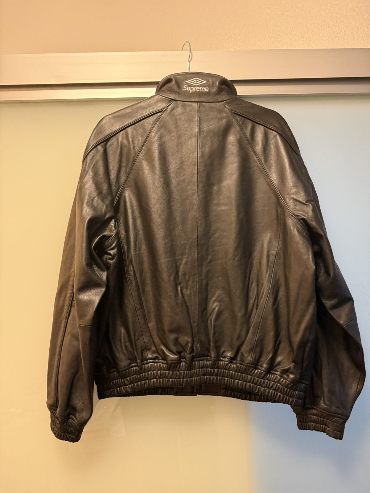 SUPREME UMBRO LEATHER TRACK JACKET