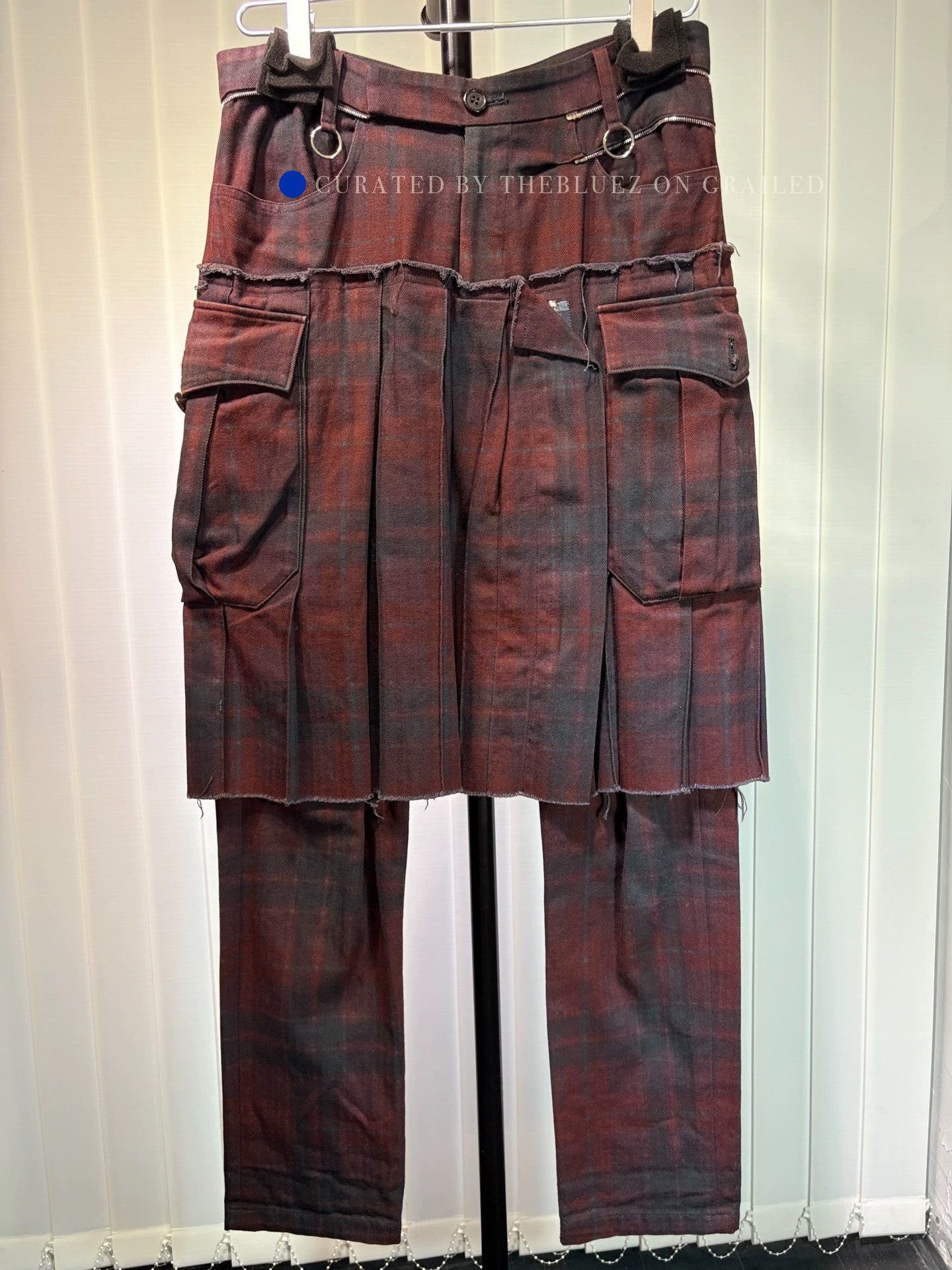 Undercover Red Cargo Pant-Skirt Hybrid Size US 32 / EU 48 - 1 Thumbnail