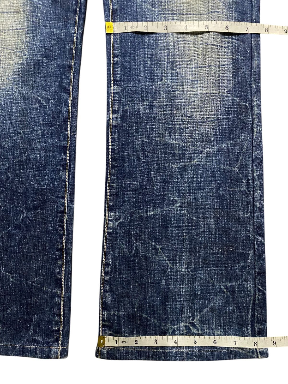 Blue Blue Japan Japanese Brand CCless Distressed Thunder Flare Jeans Size US 32 / EU 48 - 16 Thumbnail