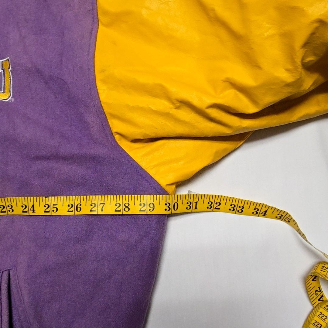 Steve And Barrys Vintage LSU Tigers Purple Yellow Varsity Jacket 90s XL Size US XL / EU 56 / 4 - 20 Thumbnail