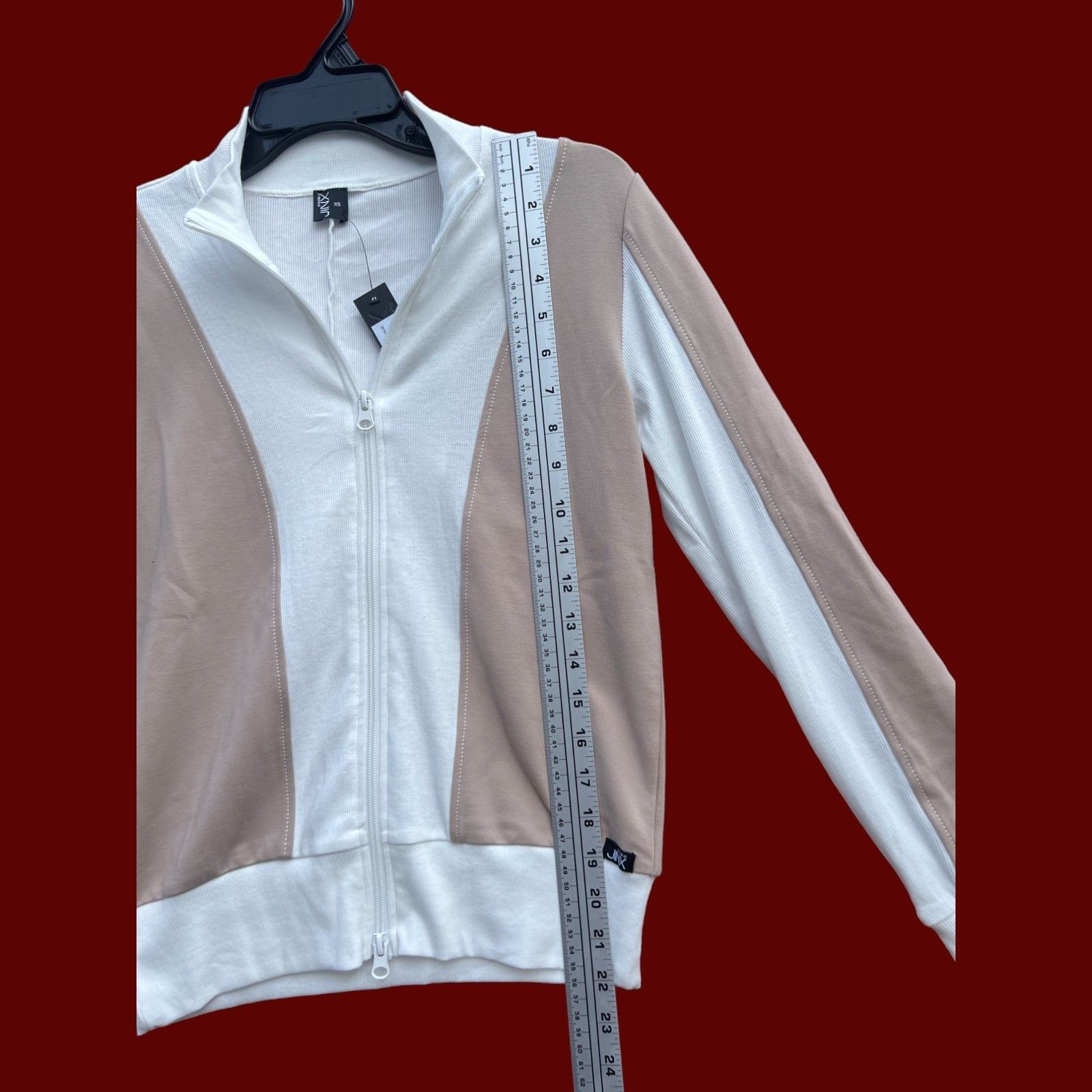 Other Double Jinx - Women's Color Block Turtleneck Sweatshirt - Be Size XS / US 0-2 / IT 36-38 - 7 Thumbnail