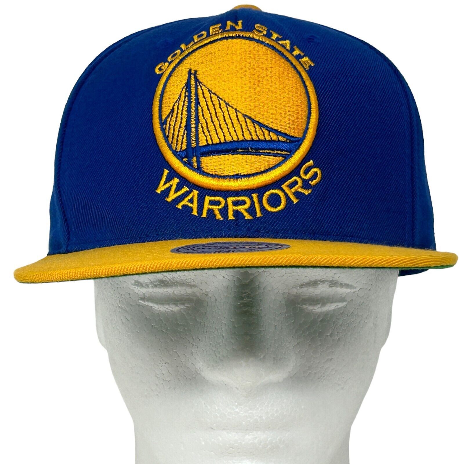 Mitchell & Ness Golden State Warriors Hat Blue Yellow NBA Baseball Cap Size ONE SIZE - 2 Preview