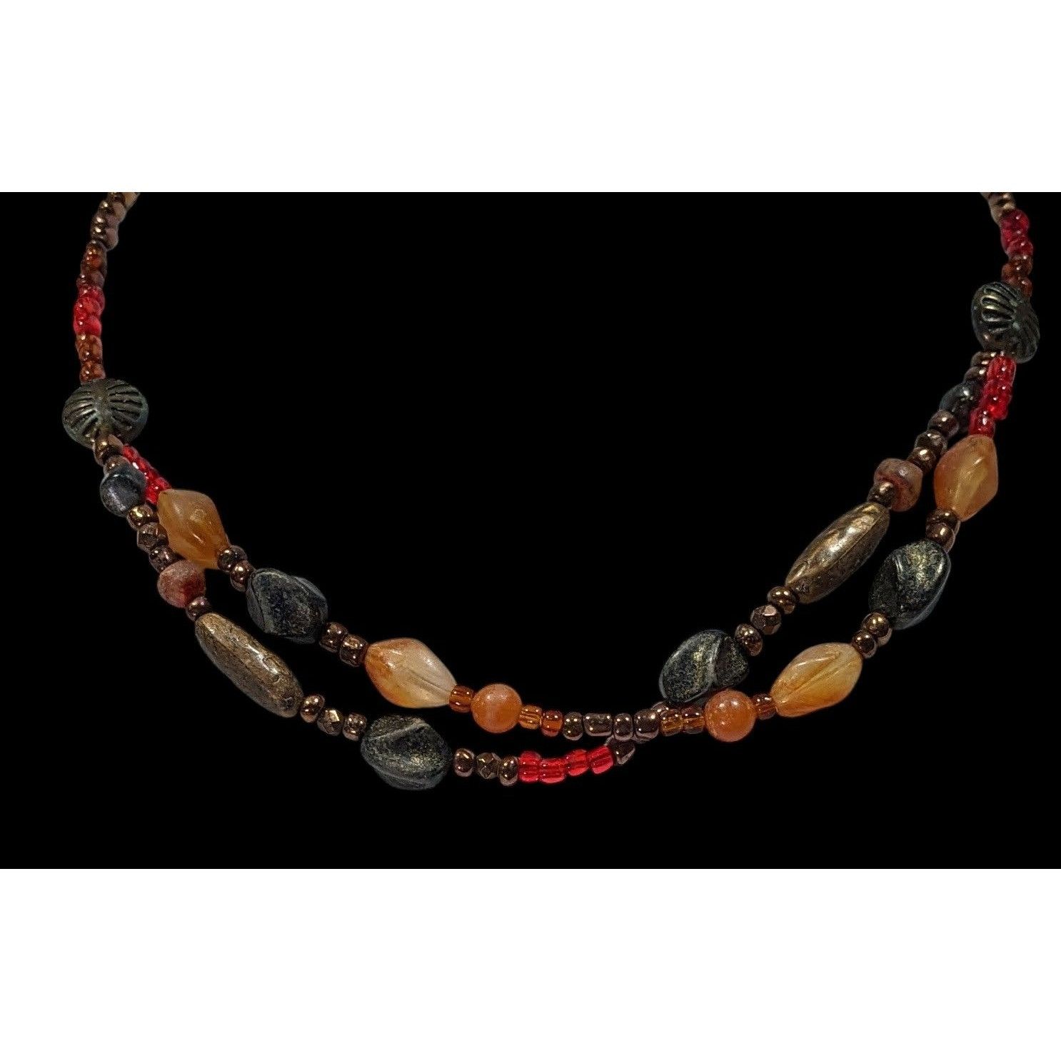 Nordstrom Nordstrom Earthy Beaded Glass And Faux Stone Necklace Size ONE SIZE - 5 Thumbnail