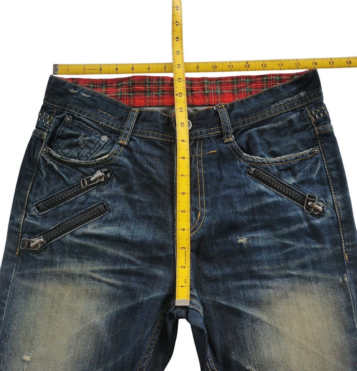 PPFM Mighty Distressed Denim Whiskering Jeans Japan Size US 32 / EU 48 - 8 Thumbnail