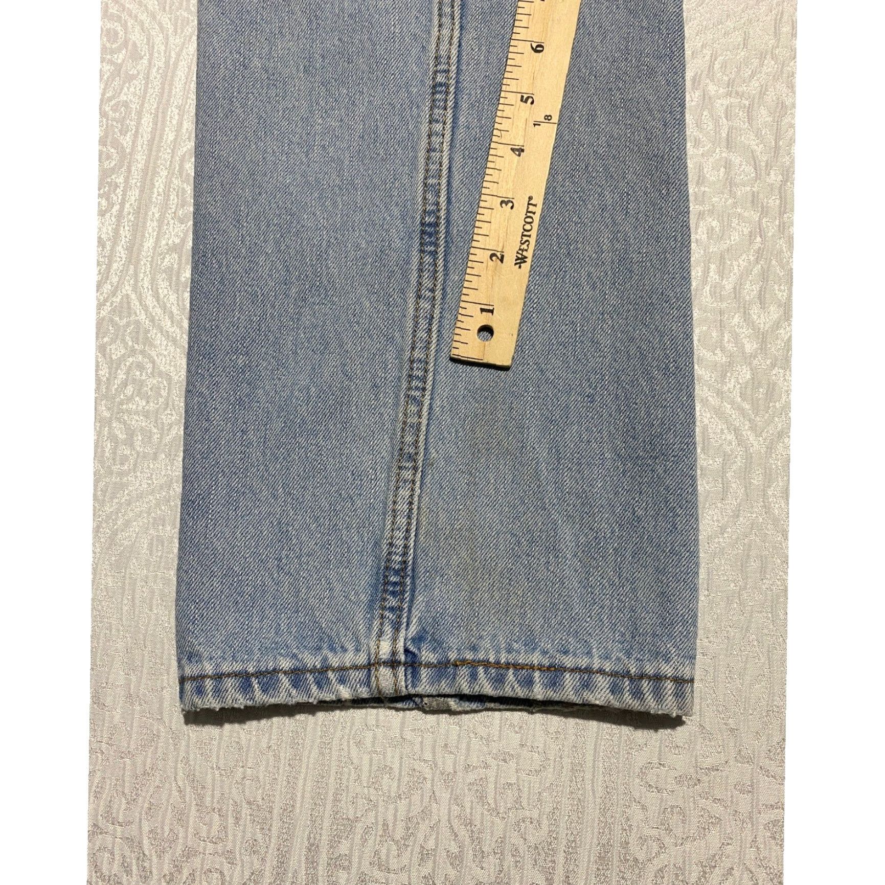Levi's Levis 505 Regular Fit Jeans Mens 38×32 Light Wash Blue Denim Pants Size US 38 / EU 54 - 3 Thumbnail