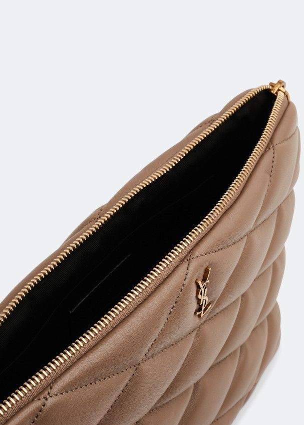 Saint Laurent Paris o1tp1o0125 Size: OS/Sade Clutch In Lambskin in Brown Size ONE SIZE - 4 Thumbnail