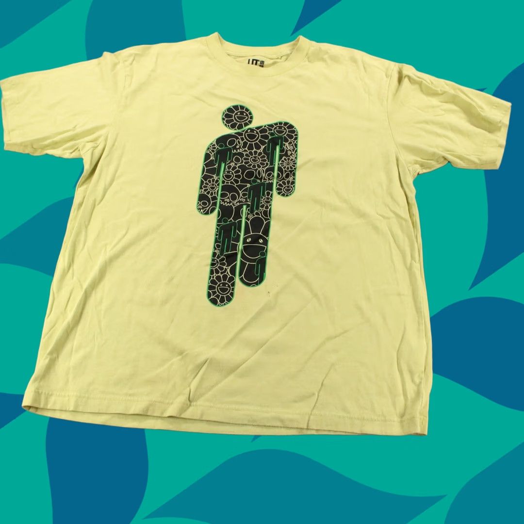 Uniqlo Uniqlo T-Shirt Billie Eilish x Takashi Murakami Art Tee MEDIUM Green Men Short Sleeve Crew Neck Cotton Graphic Tee 2020 Officially Licensed Mens Size US M / EU 48-50 / 2 - 1 Thumbnail