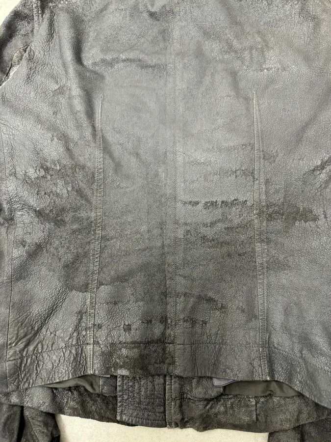 Rick Owens Rick Owens Grey Avant-Garde Leather Jacket Size US S / EU 44-46 / 1 - 9 Thumbnail