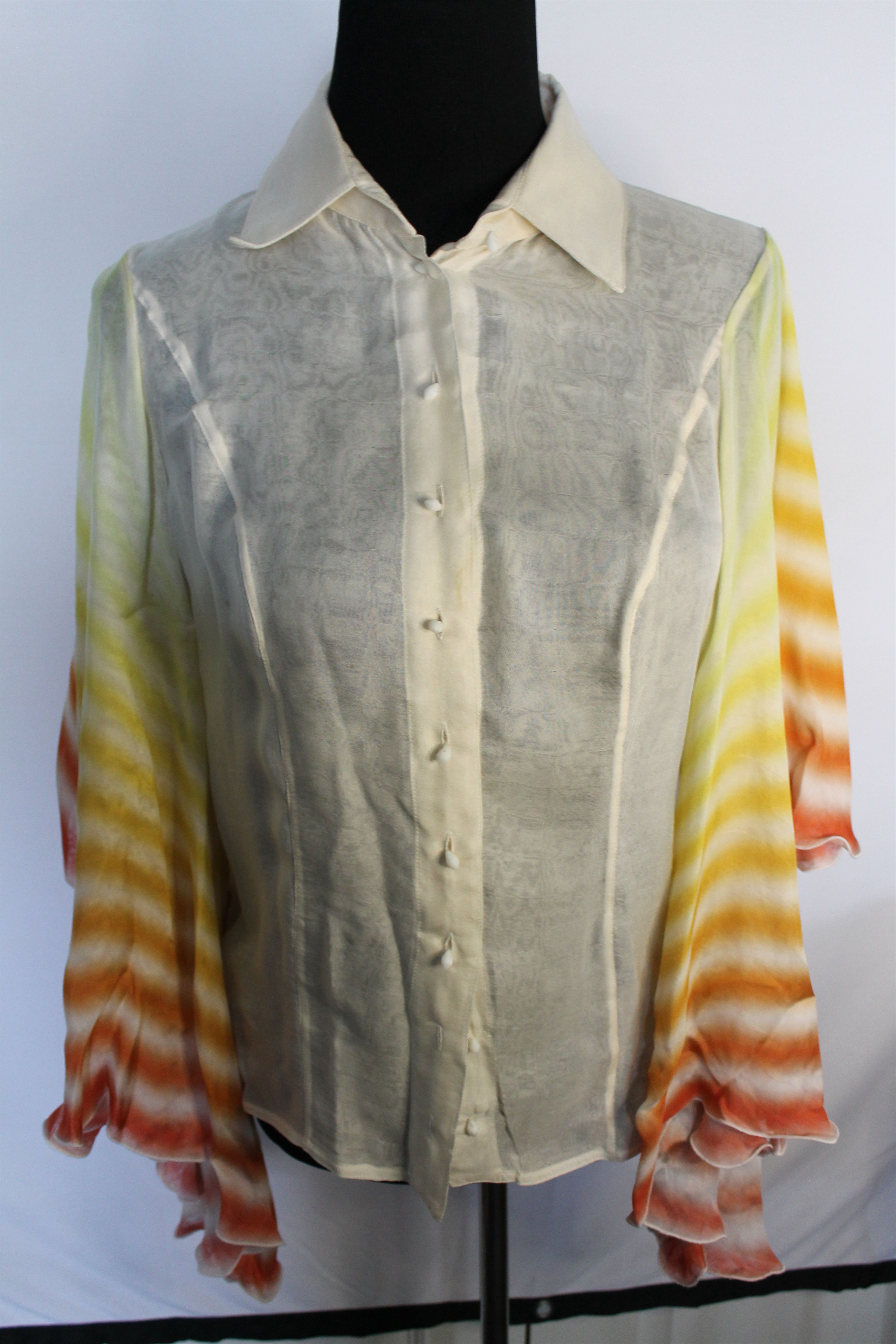 image of Unique Fendi Blouse in Ivory, Women's (Size Medium)