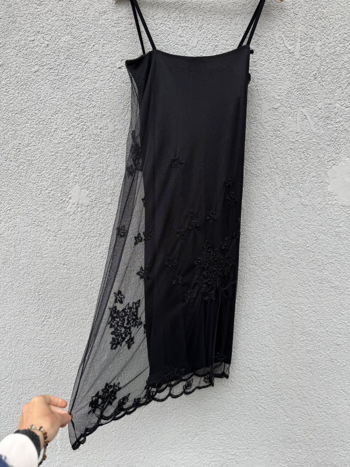 Max Mara 90s Max Mara Embellished see through Elegant vintage dress Size L / US 10 / IT 46 - 1 Thumbnail