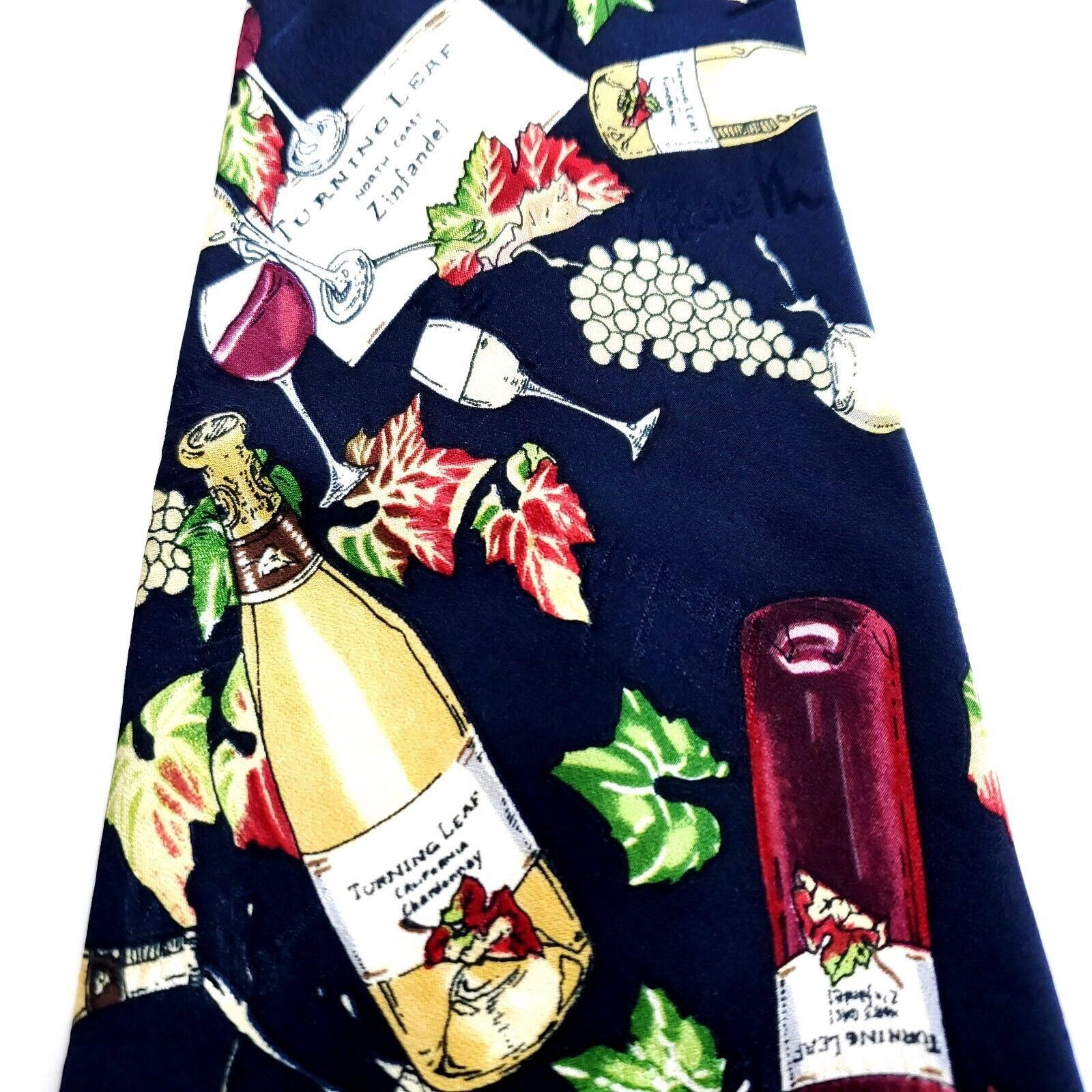 Nicole Miller Nicole Miller Turning Leaf Vintage Blue Wine Jacquard Wide P Size ONE SIZE - 2 Thumbnail