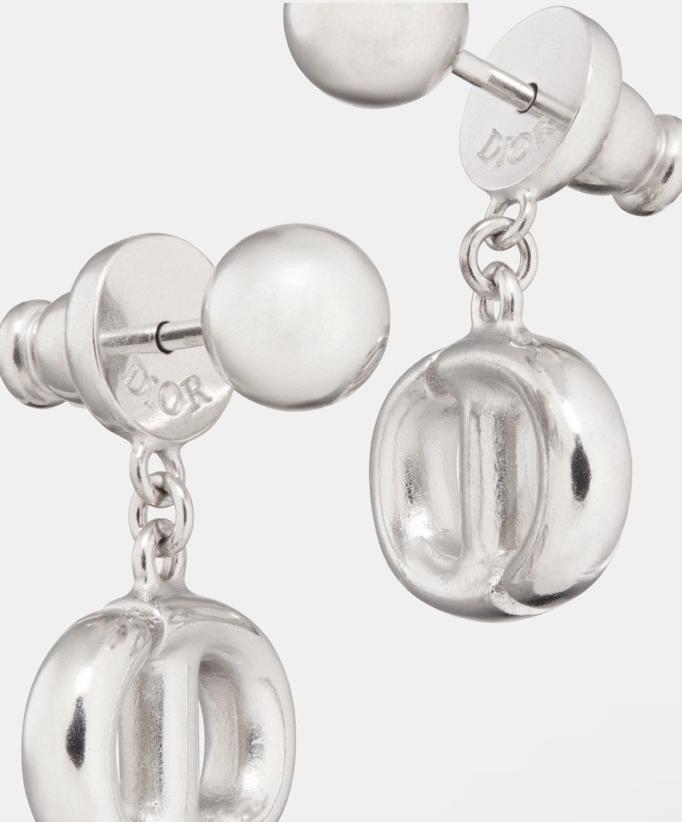 Dior Christian Dior CD NAVY Earrings Silver-Finish Metal Size ONE SIZE - 4 Thumbnail